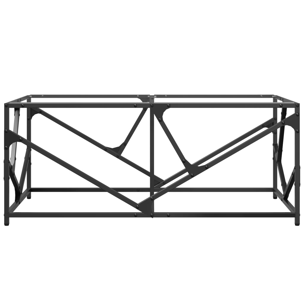 vidaXL Konferenčný stolík priehľadná sklenená doska 98,5x50x41 cm oceľ