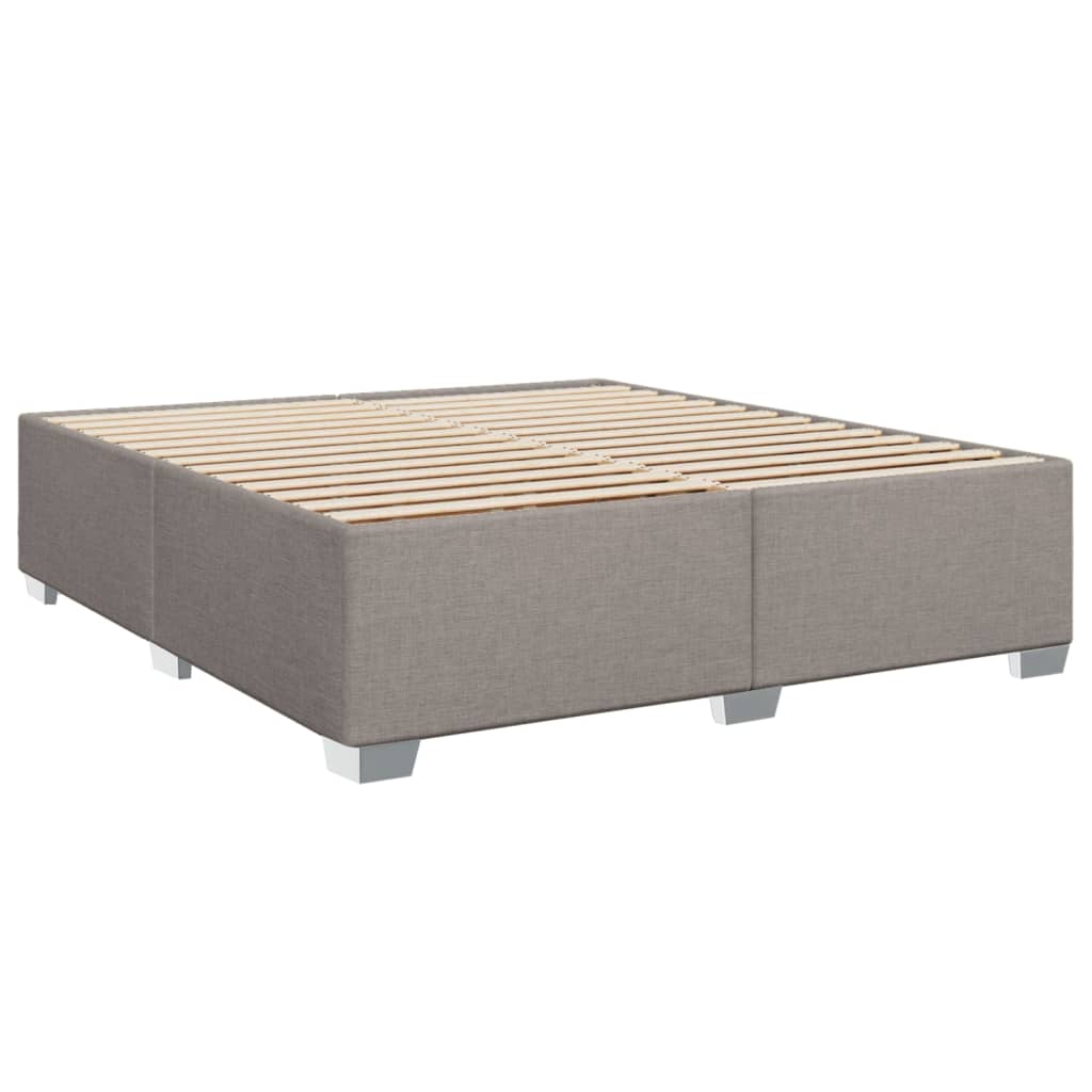 vidaXL Boxspring posteľ s matracom sivohnedý 200x200 cm látka