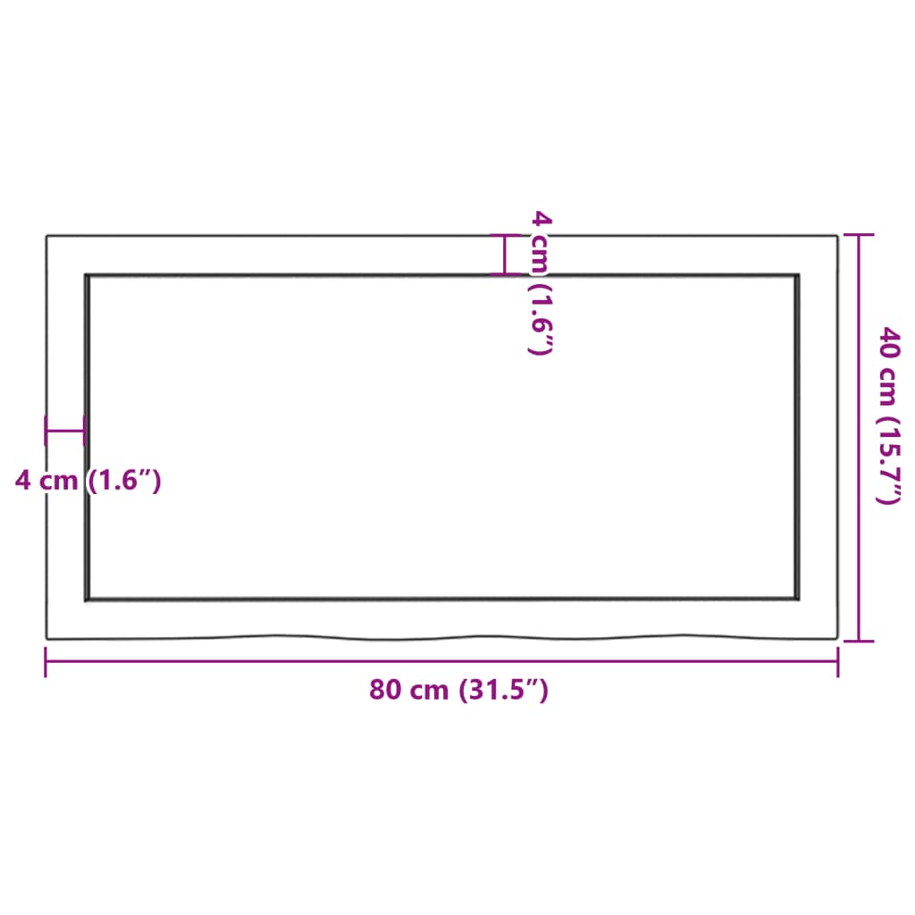 vidaXL Nástenná polica bledohnedá 80x40x(2-4) cm ošetrený masívny dub