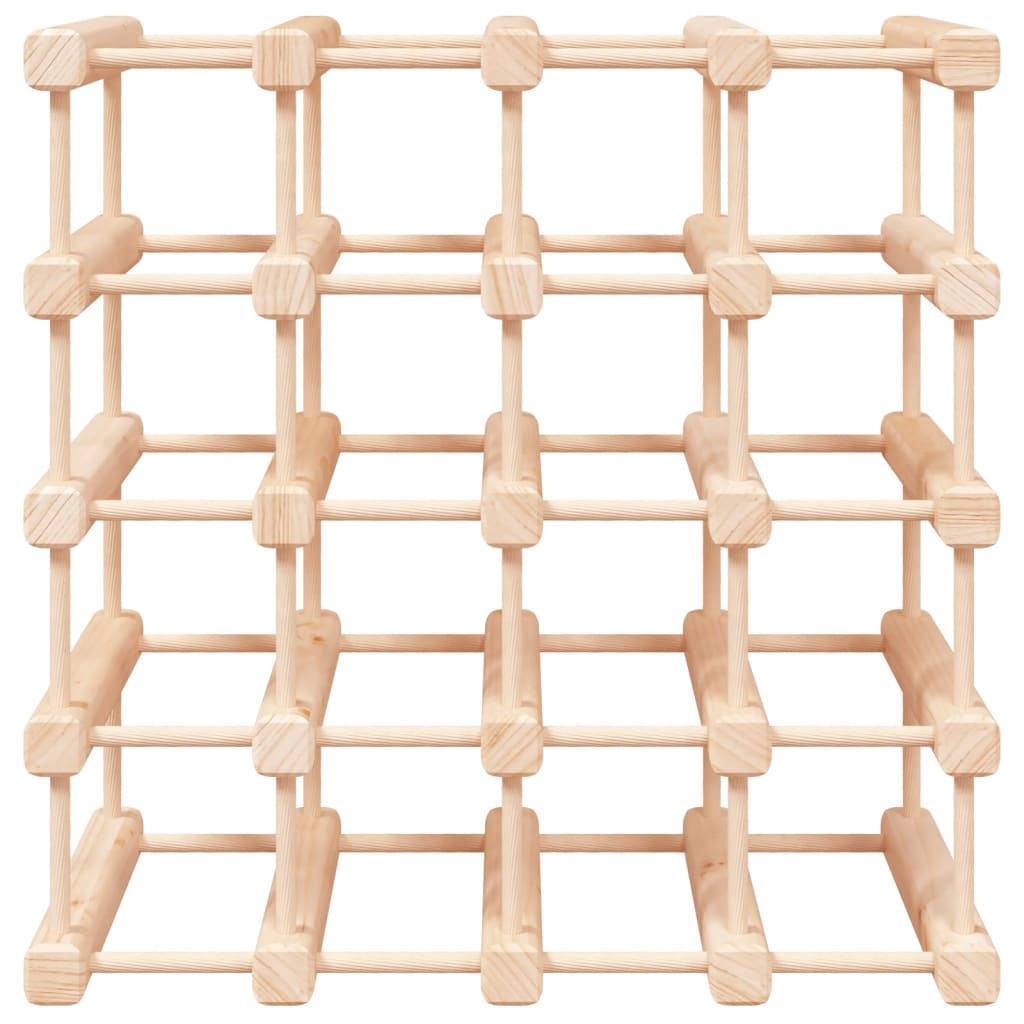 vidaXL Stojan na víno na 20 fliaš 46,5x23x46,5 cm borovicový masív