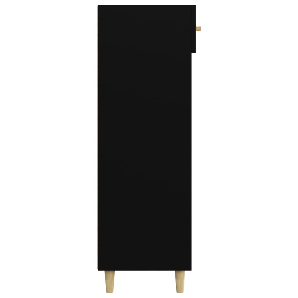 vidaXL Botník čierny 60x35x105 cm spracované drevo