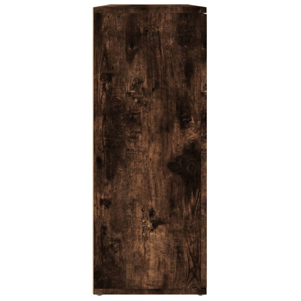 vidaXL Komoda dymový dub 91x29,5x75 cm spracované drevo