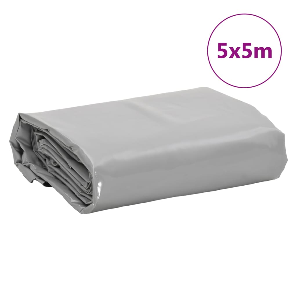 vidaXL Celta sivá 5x5 m 650 g/m²