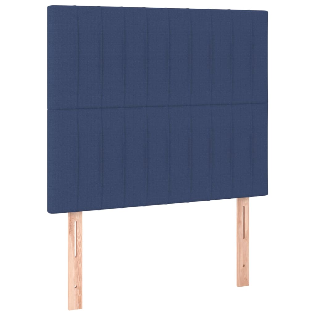 vidaXL Posteľný rám boxsping s matracom modrý 80x200 cm látka