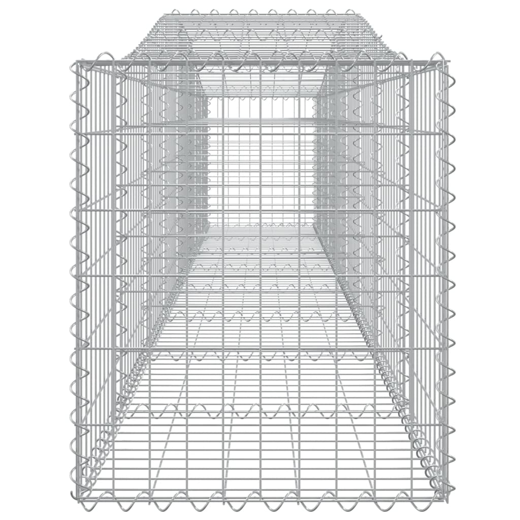 vidaXL Oblúkový gabionový kôš 400x50x60/80 cm pozinkované železo