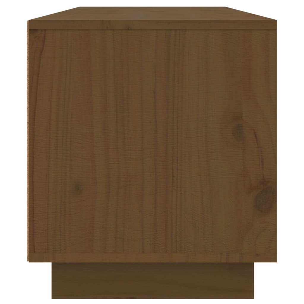 vidaXL TV stolík medovo-hnedý 140x35x40 cm masívna borovica
