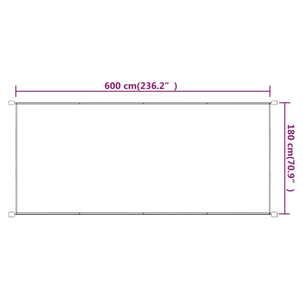 vidaXL Vertikálna markíza sivohnedá 180x600 cm oxfordská látka