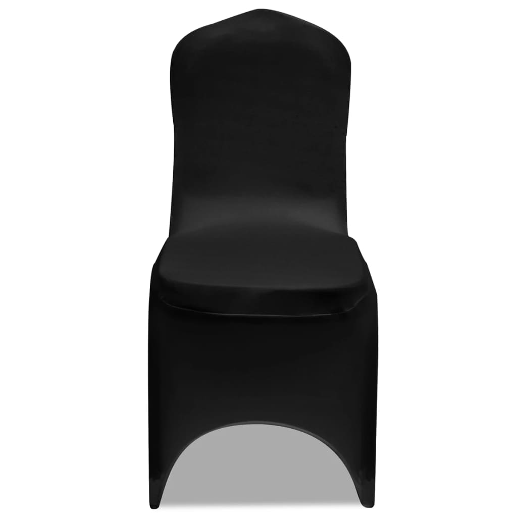 vidaXL Naťahovací návlek na stoličku, 4 ks, čierny