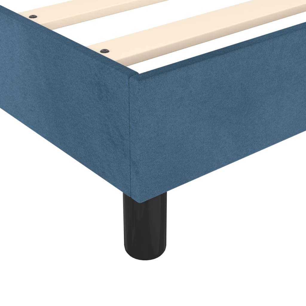 vidaXL Rám na boxspring posteľ tmavomodrý 90x190 cm zamat