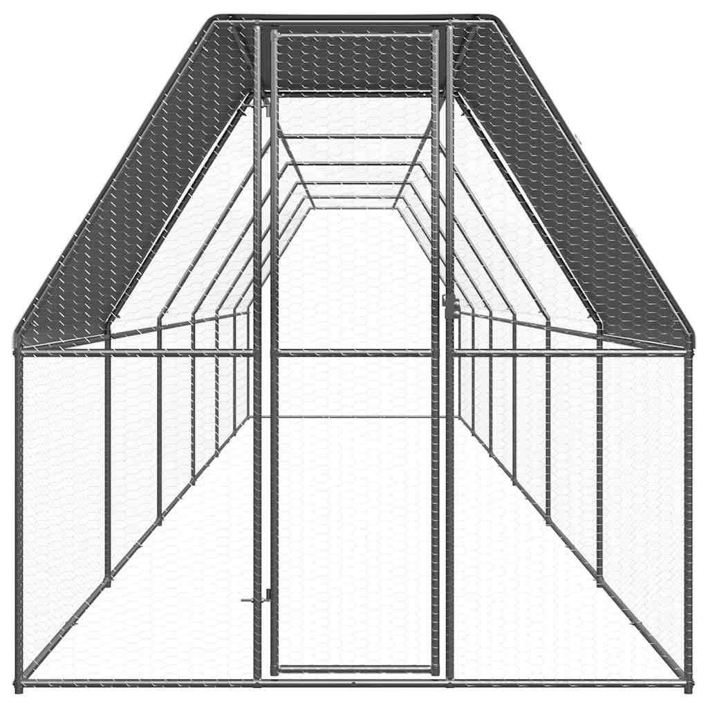 vidaXL Klietka pre sliepky 2x12x2 m pozinkovaná oceľ