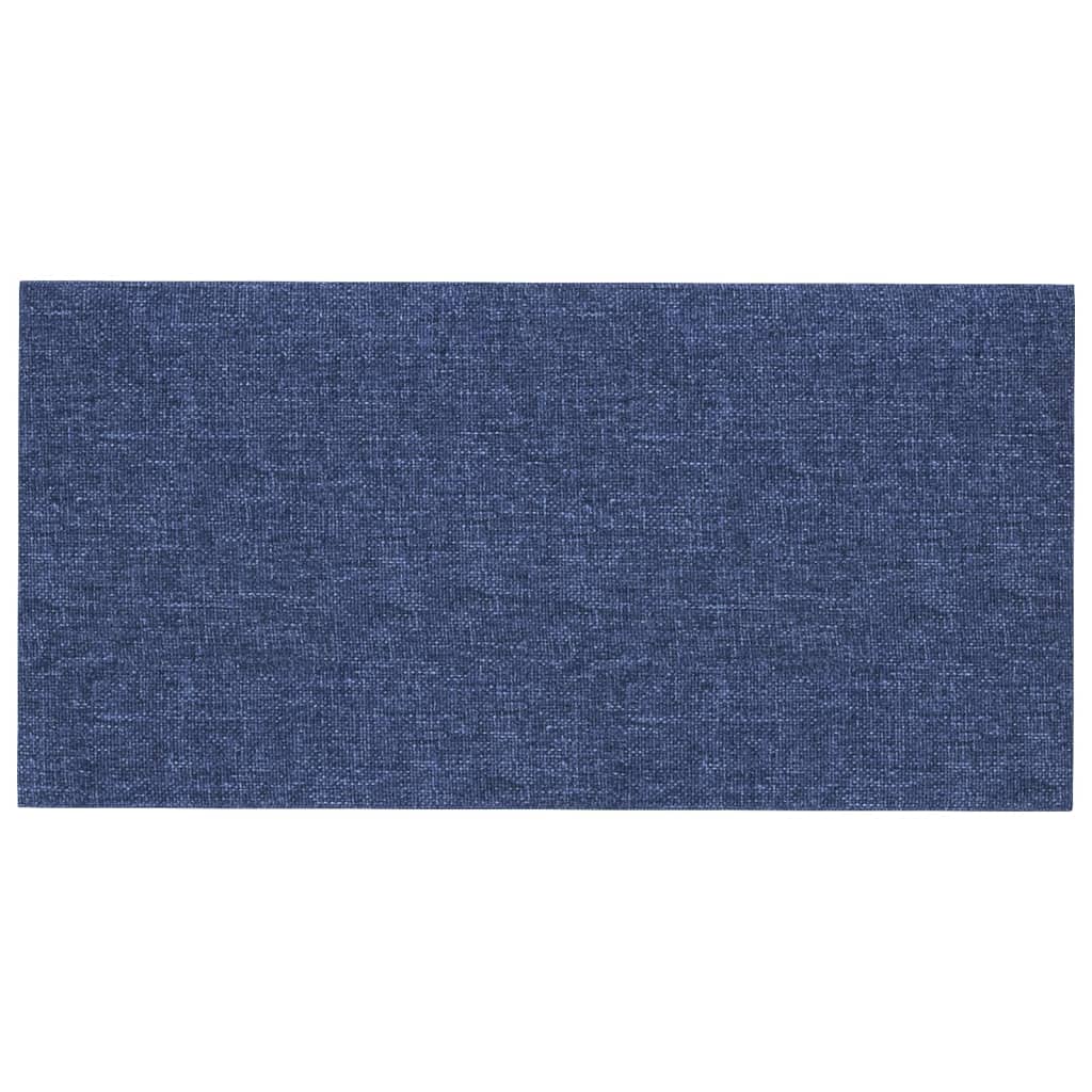 vidaXL Nástenné panely 12 ks modré 30x15 cm látkové 0,54 m²
