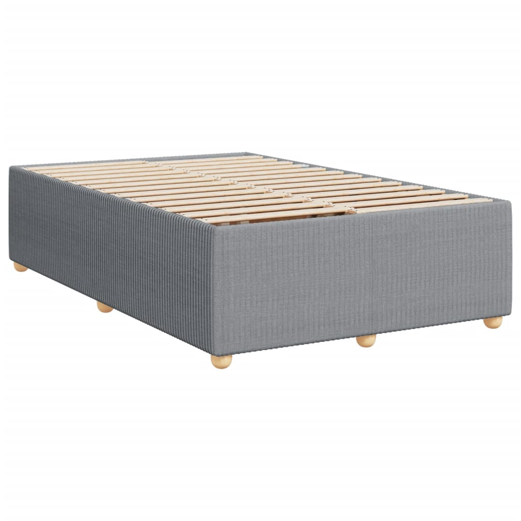 vidaXL Boxspring posteľ s matracom bledosivá 120x200 cm látka