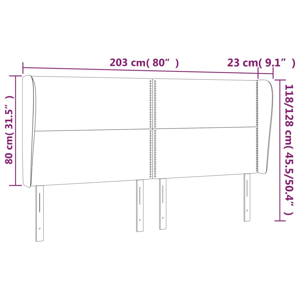 vidaXL Čelo postele so záhybmi tmavozelený 203x23x118/128 cm zamat