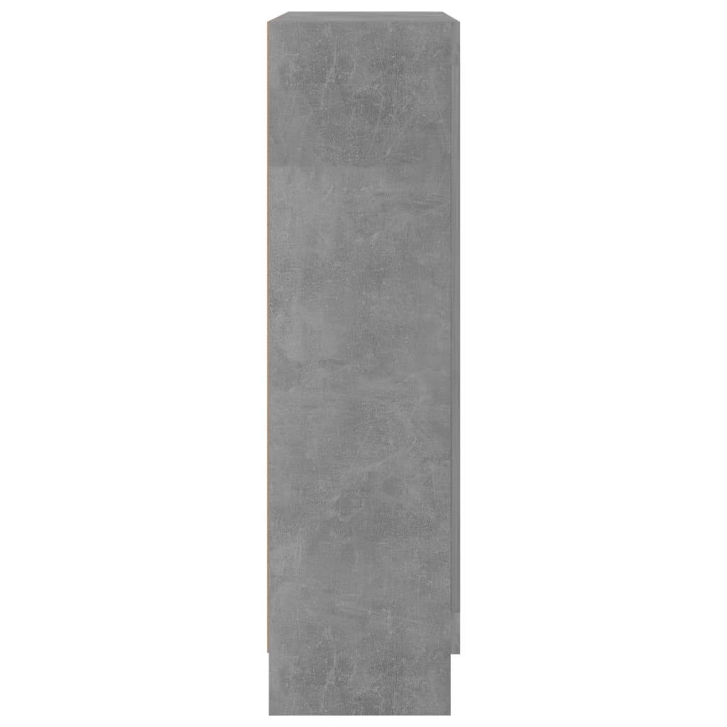 vidaXL Vitrína, betónovo sivá 82,5x30,5x115 cm, kompozitné drevo