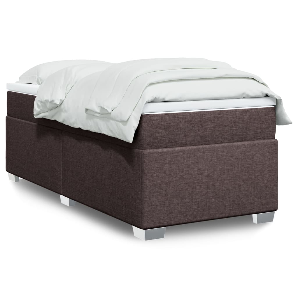 vidaXL Boxspring posteľ s matracom tmavohnedá 100x200 cm látka