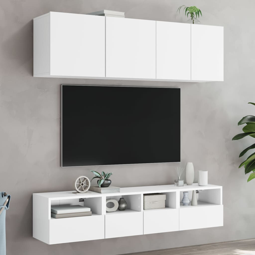 vidaXL TV nástenné skrinky 2 ks biele 40x30x30cm kompozitné drevo