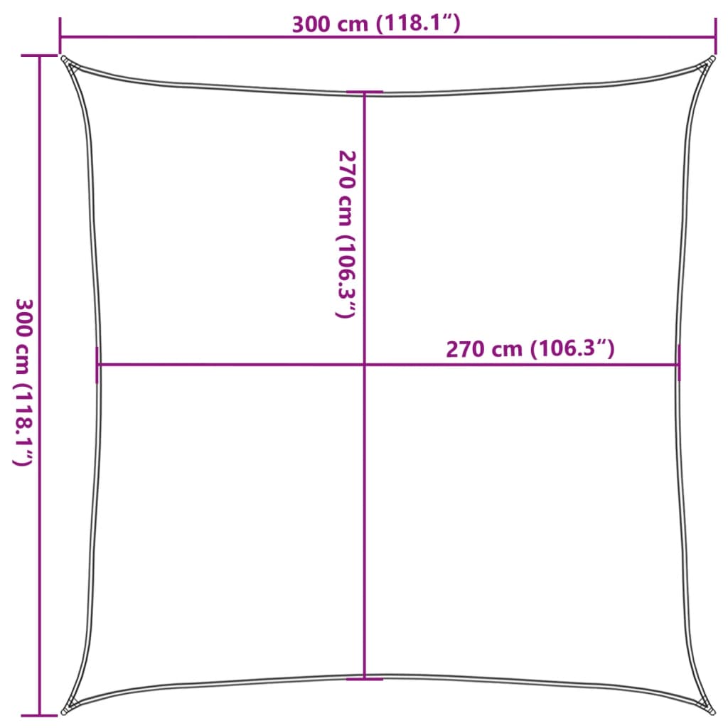 vidaXL Tieniaca plachta 160 g/m², svetlozelená 3x3 m HDPE