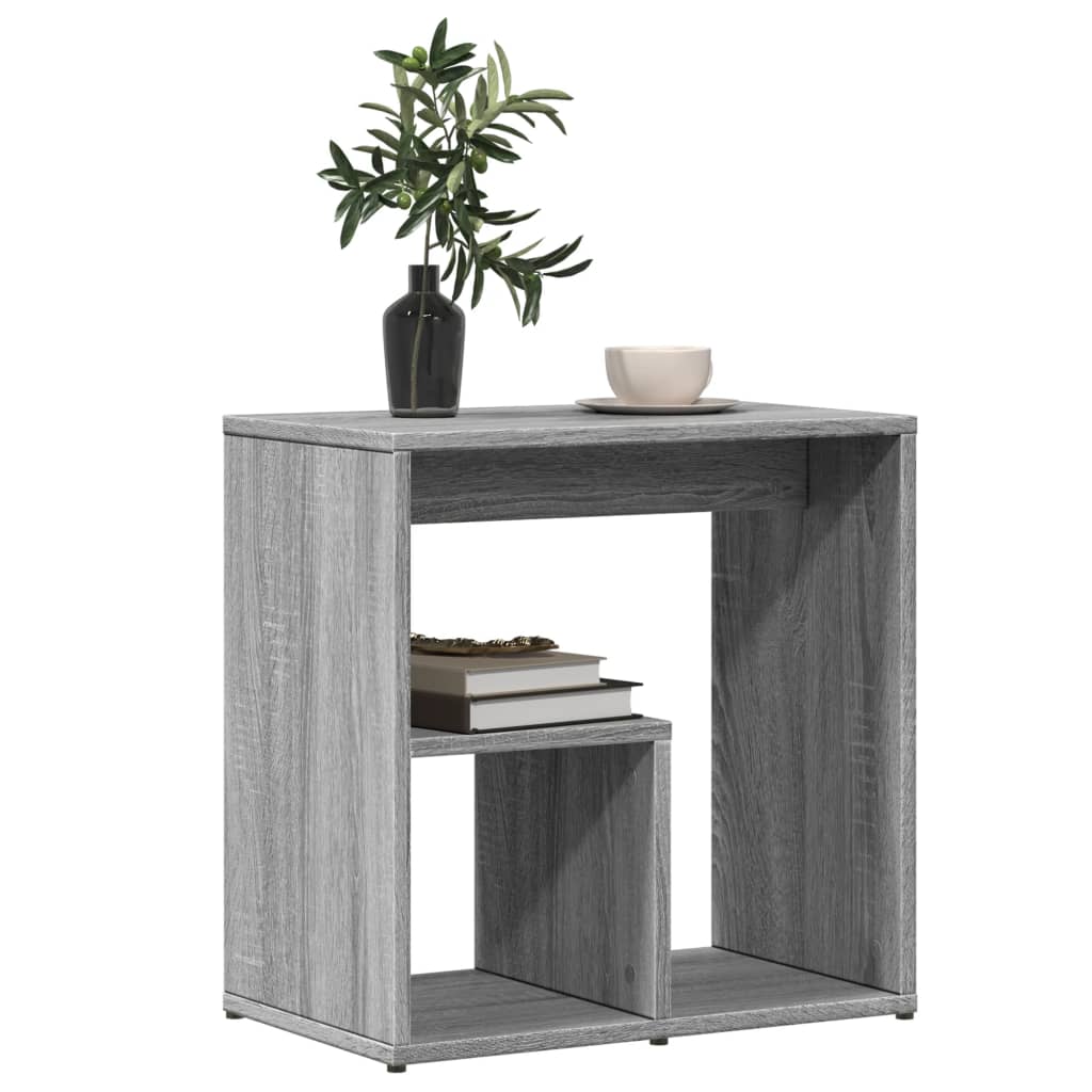 vidaXL Príručný stolík sivý dub sonoma 50x30x50 cm spracované drevo