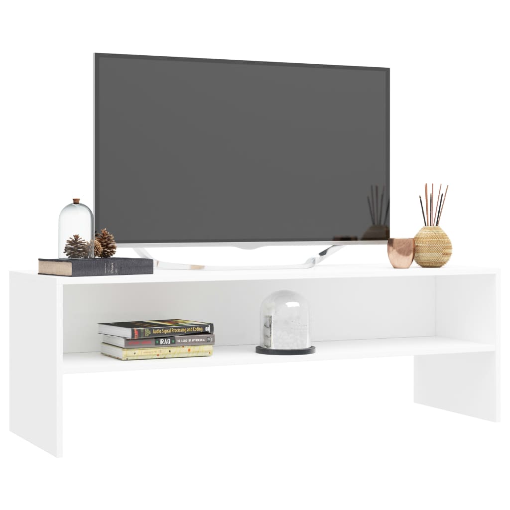 vidaXL TV skrinka, biela 120x40x40 cm, kompozitné drevo
