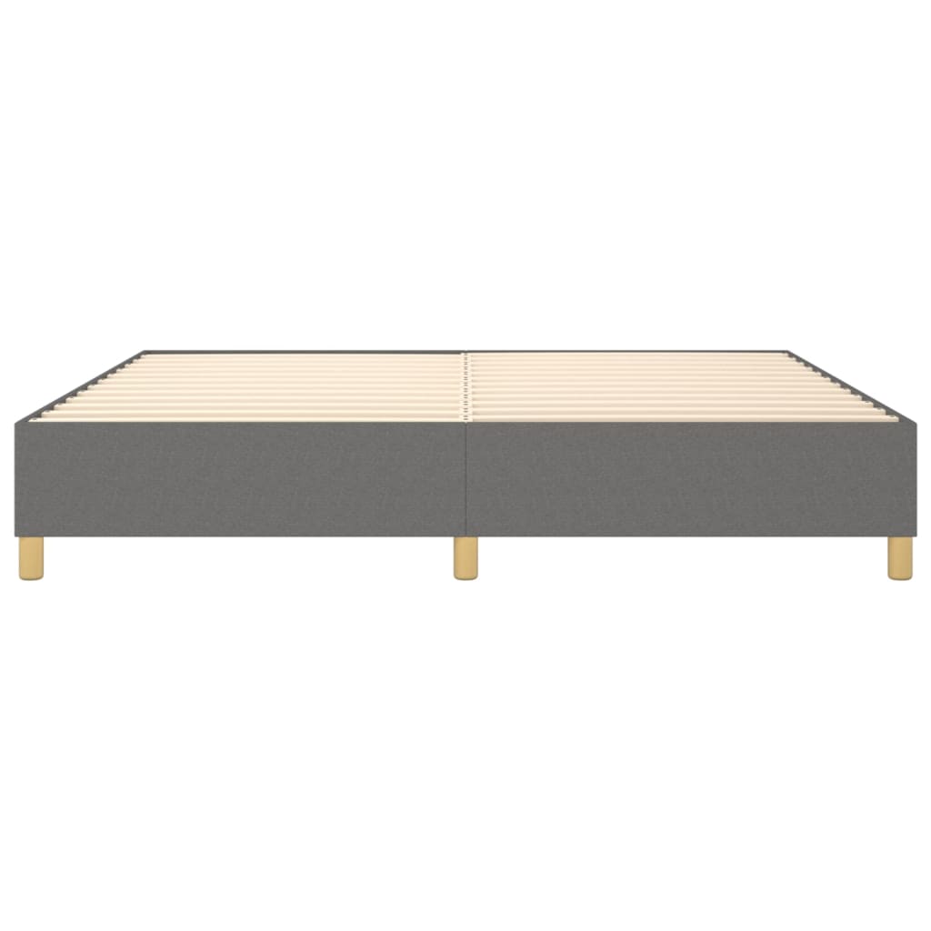 vidaXL Rám na boxspring posteľ tmavosivý 200x200 cm látka