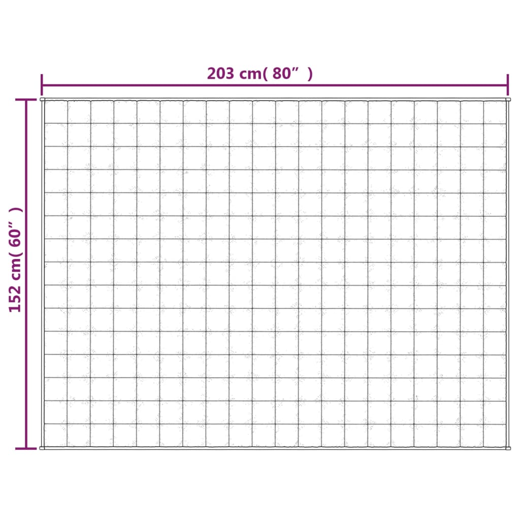 vidaXL Záťažová prikrývka modrá 152x203 cm 11 kg látka