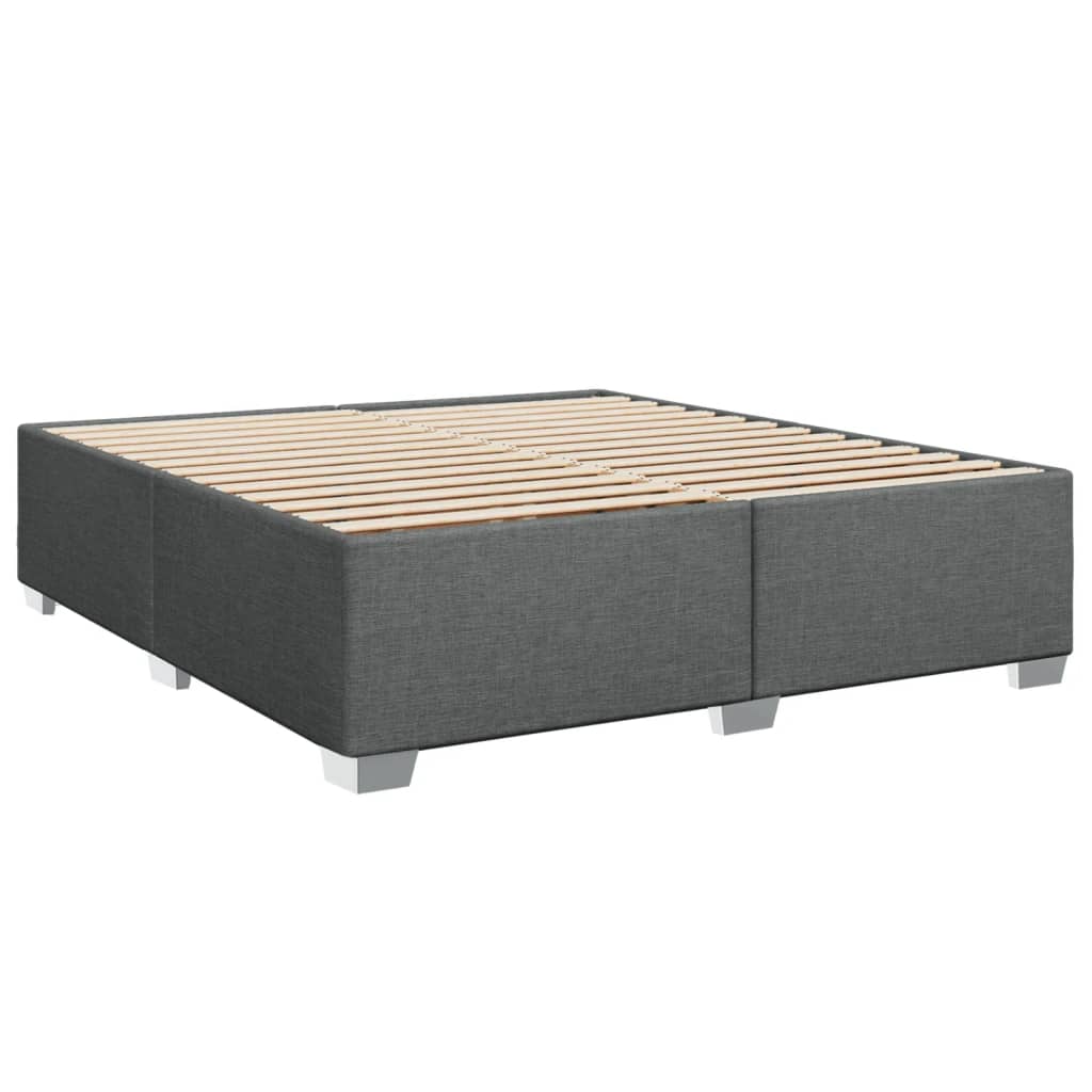 vidaXL Boxspring posteľ s matracom tmavosivá 200x200 cm látka