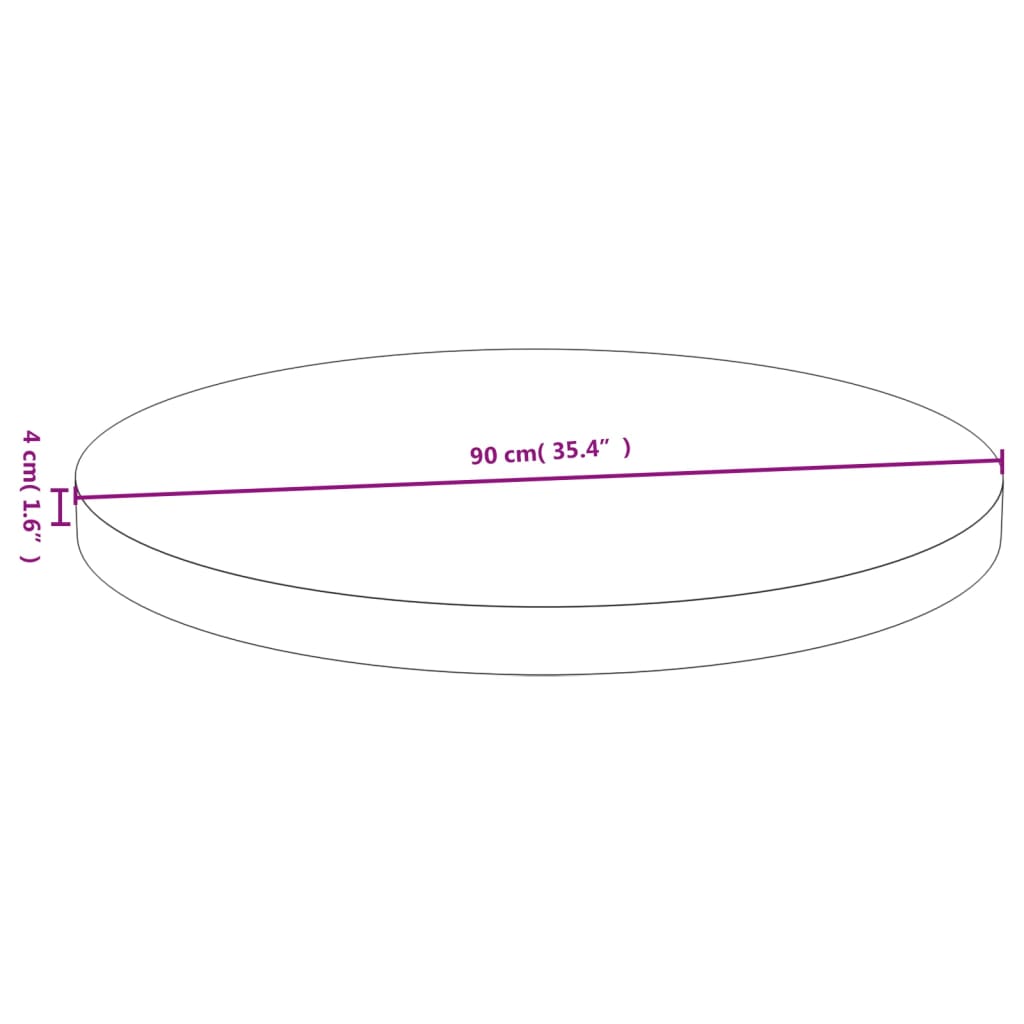 vidaXL Stolová doska Ø90x4 cm bambus