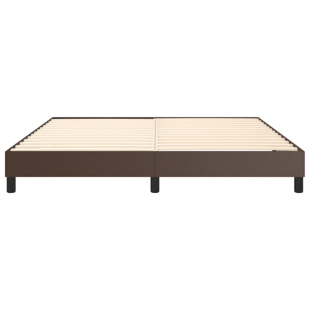 vidaXL Rám na boxspring posteľ, hnedý 180x200 cm, umelá koža