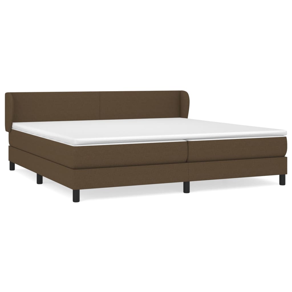 vidaXL Boxspring posteľ s matracom tmavohnedá 200x200 cm látka