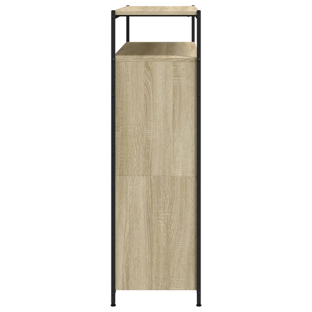 vidaXL Botník so 4 výklopnými zásuvkami dub sonoma 100x34x112 cm