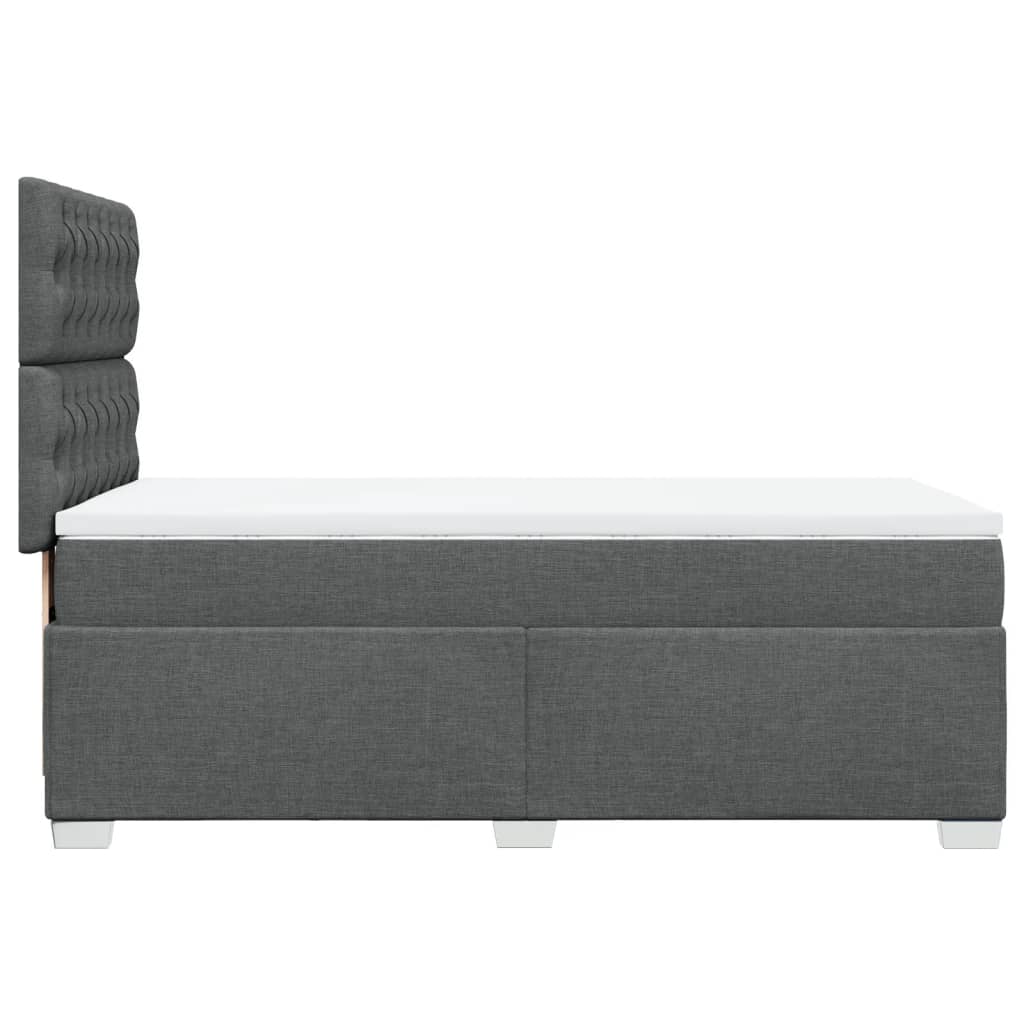 vidaXL Boxspring posteľ s matracom tmavosivá 100x200 cm látka