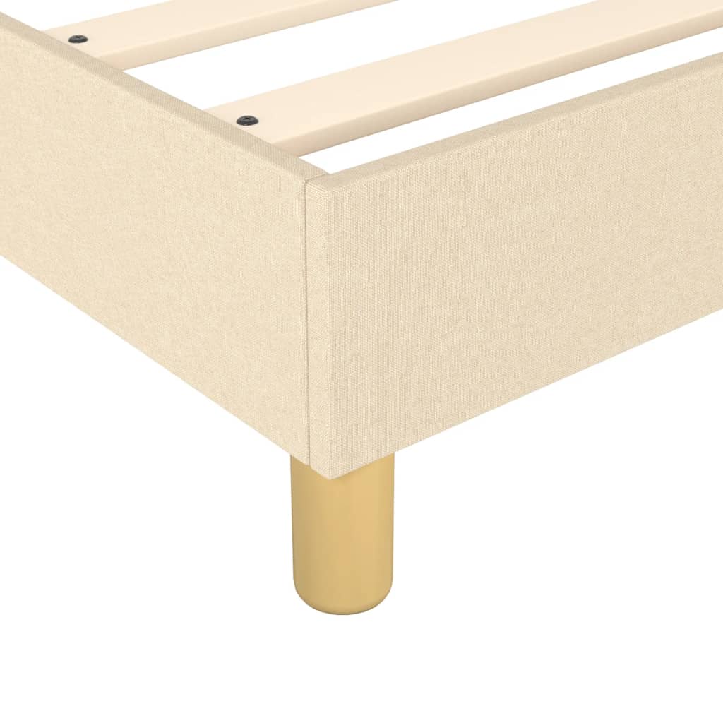 vidaXL Boxspring posteľ s matracom krémový 140x190 cm látka