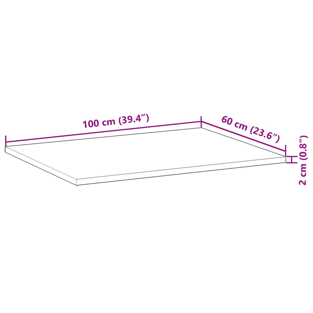 vidaXL Kúpeľňová doska neošetrená 100x60x2 cm masívna akácia