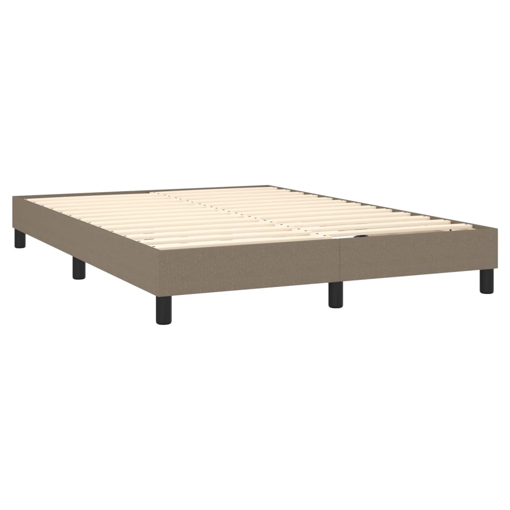 vidaXL Posteľný rám boxspring s matracom sivohned 140x200 cm látka