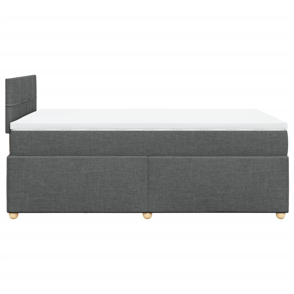 vidaXL Boxspring posteľ s matracom, tmavosivá 120x190 cm, látka