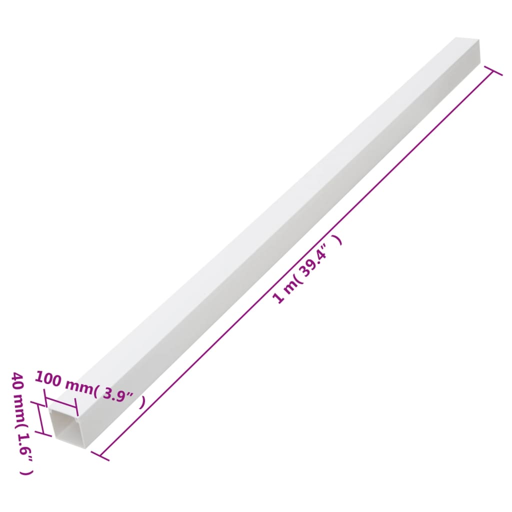 vidaXL Káblový rozvod 100x40 mm 10 m PVC