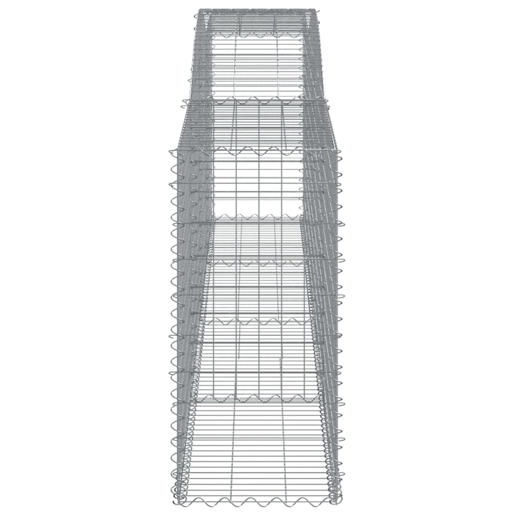 vidaXL Oblúkové gabiónové koše 6ks 400x50x100/120cm pozinkované železo