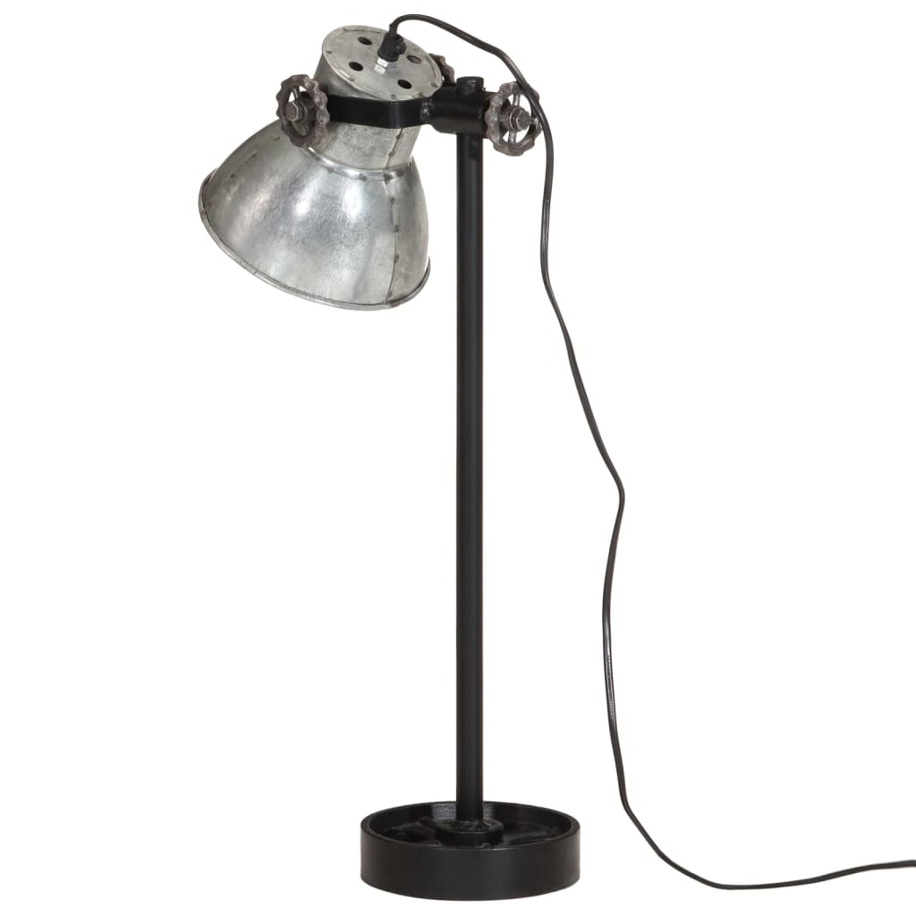 vidaXL Stolová lampa 25 W starožitná strieborná 15x15x55 cm E27