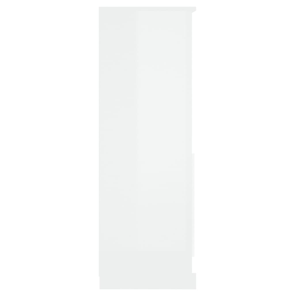vidaXL Vysoká skrinka lesklá biela 60x35,5x103,5 cm kompozitné drevo