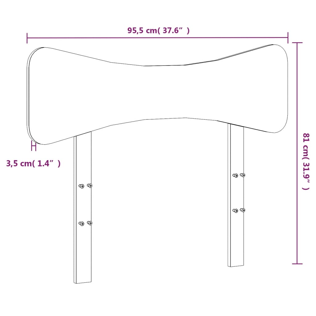 vidaXL Čelo postele biele 90 cm masívna borovica