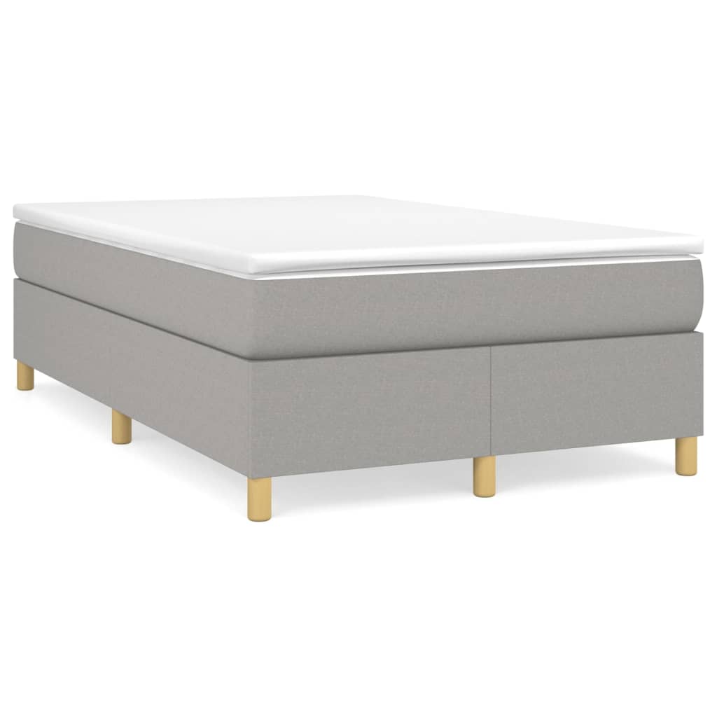 vidaXL Boxspring posteľ s matracom bledosivá 120x190 cm látka