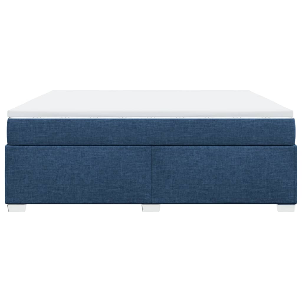 vidaXL Posteľný rám boxspring s matracom modrý 180x200 cm látka