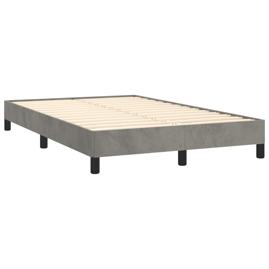 vidaXL Boxspring posteľ s matracom bledosivá 120x190 cm zamat