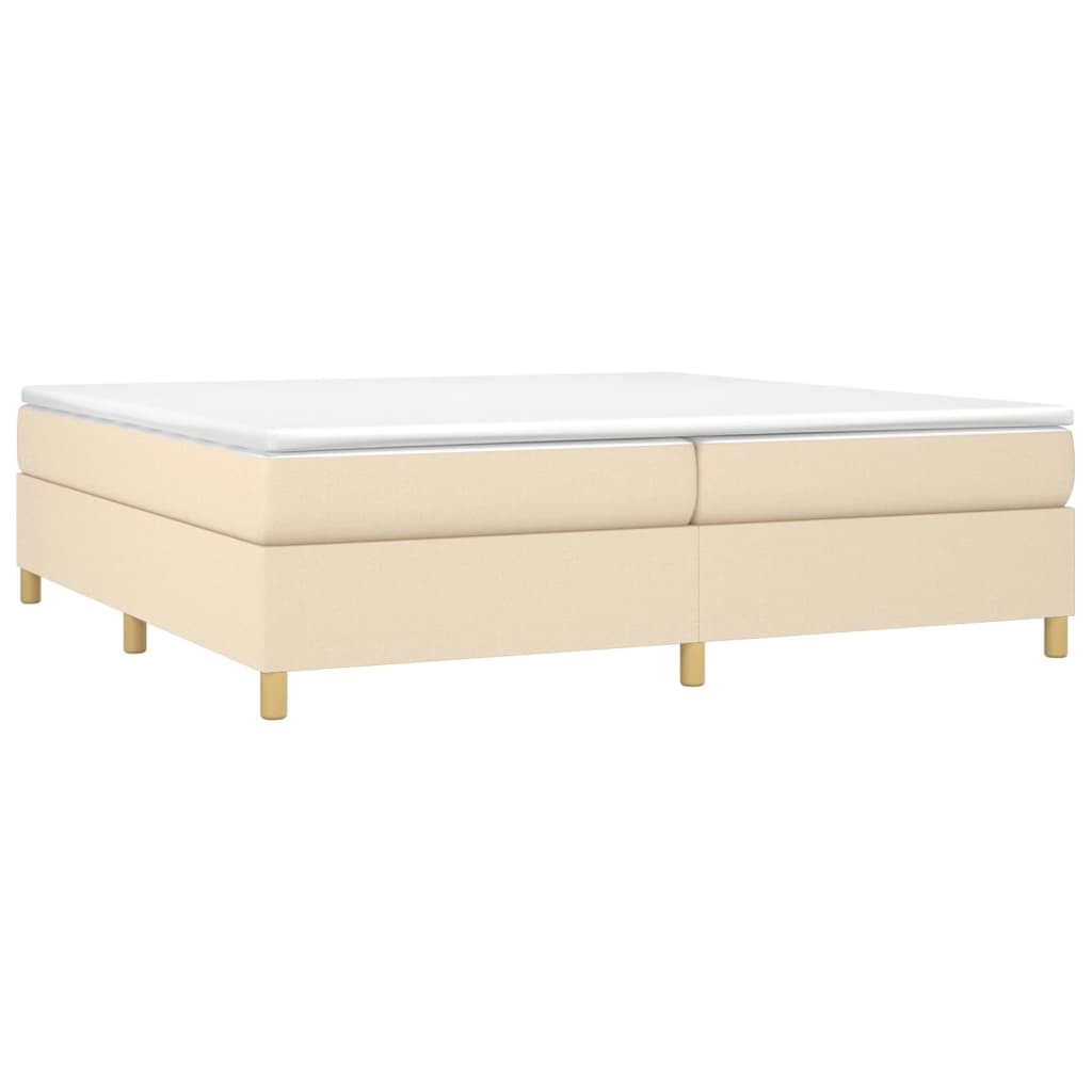 vidaXL Boxspring posteľ s matracom krémová 200x200 cm látka