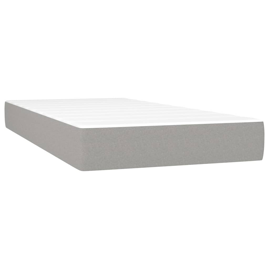 vidaXL Boxspring posteľ s matracom bledosivý 100x200 cm látka