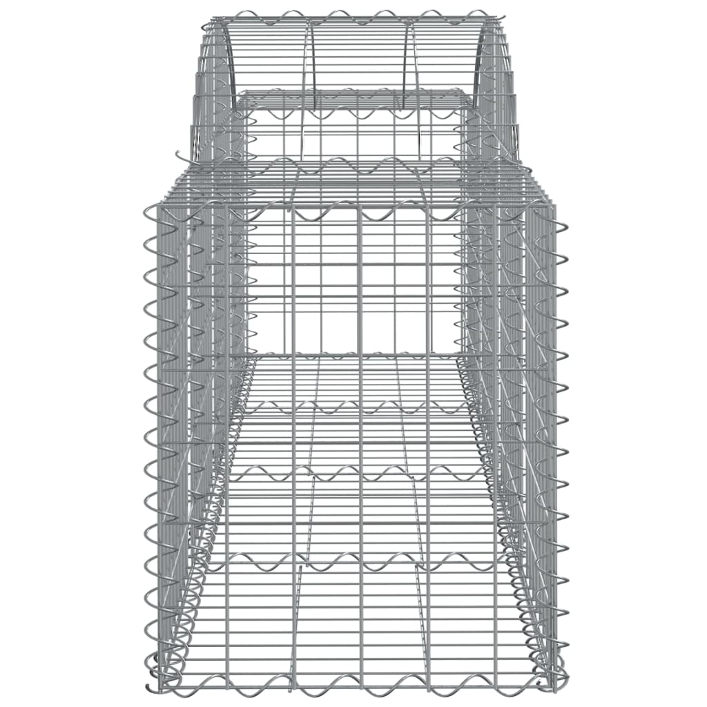 vidaXL Oblúkový gabionový kôš 7 ks 200x50x60/80 cm pozinkované železo