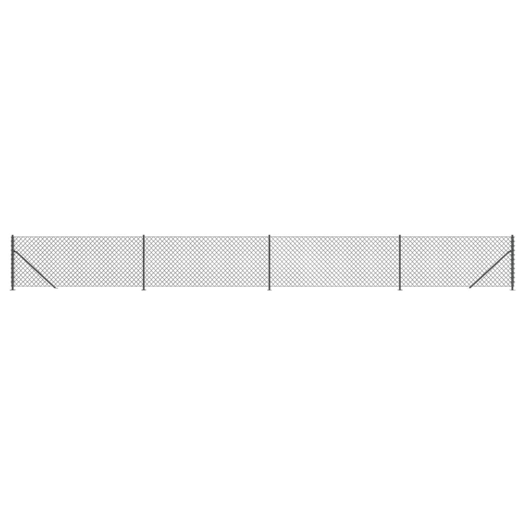 vidaXL Drôtený plot s prírubou antracitový 1x10 m