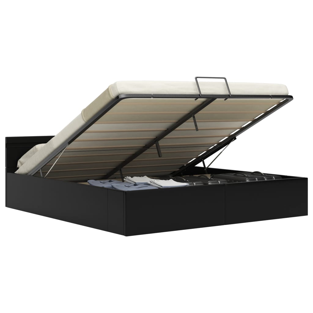 vidaXL Hydraulický posteľný rám+úložný priestor, LED, 180x200 cm