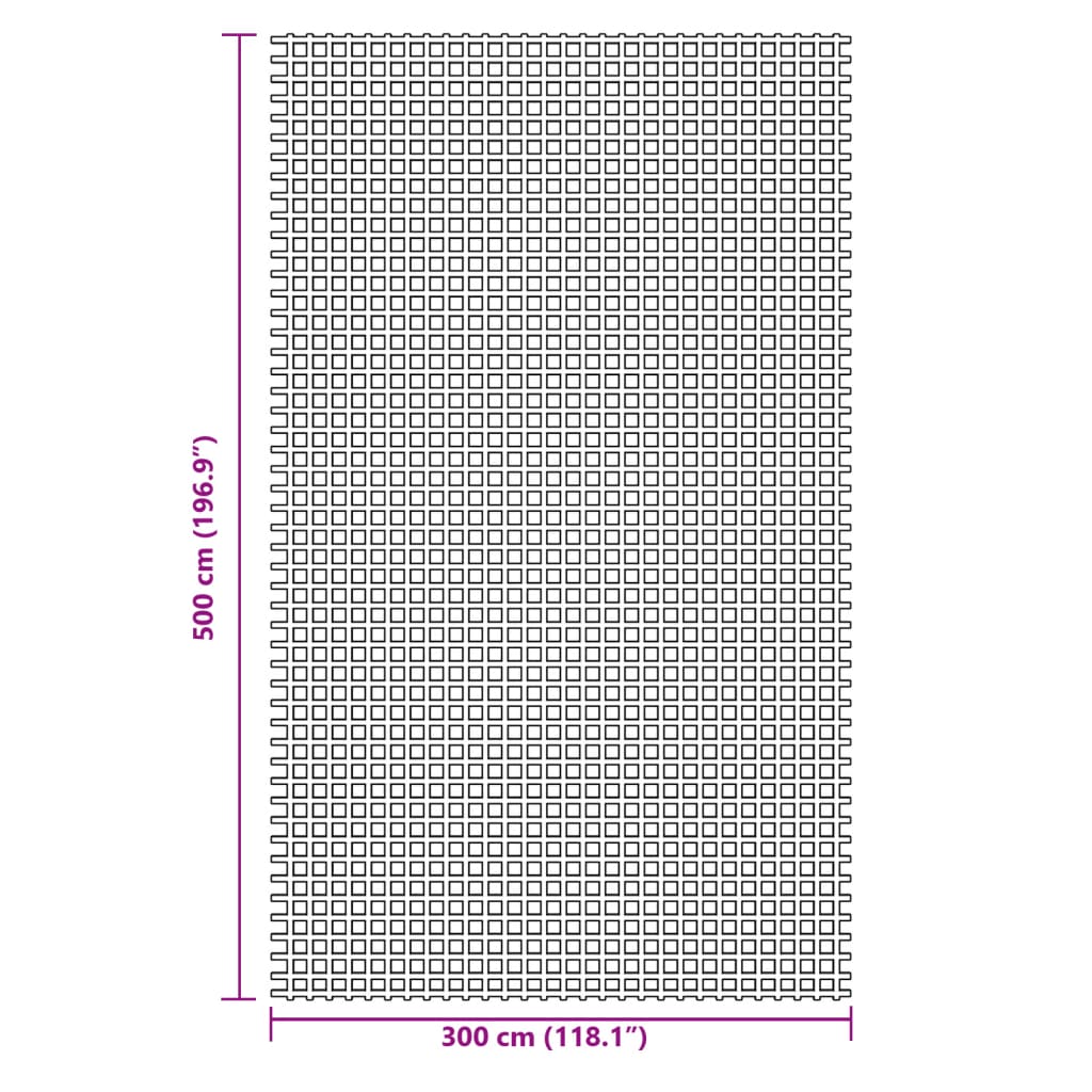 vidaXL Kempingová podložka zelená 5x3 m