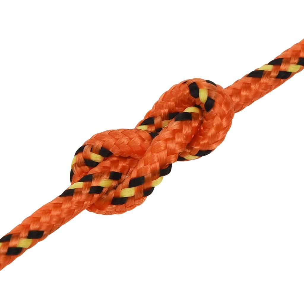 vidaXL Lodné lano oranžové 4 mm 100 m polypropylén